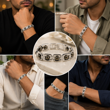 Silver Pyrite Bracelet - 4