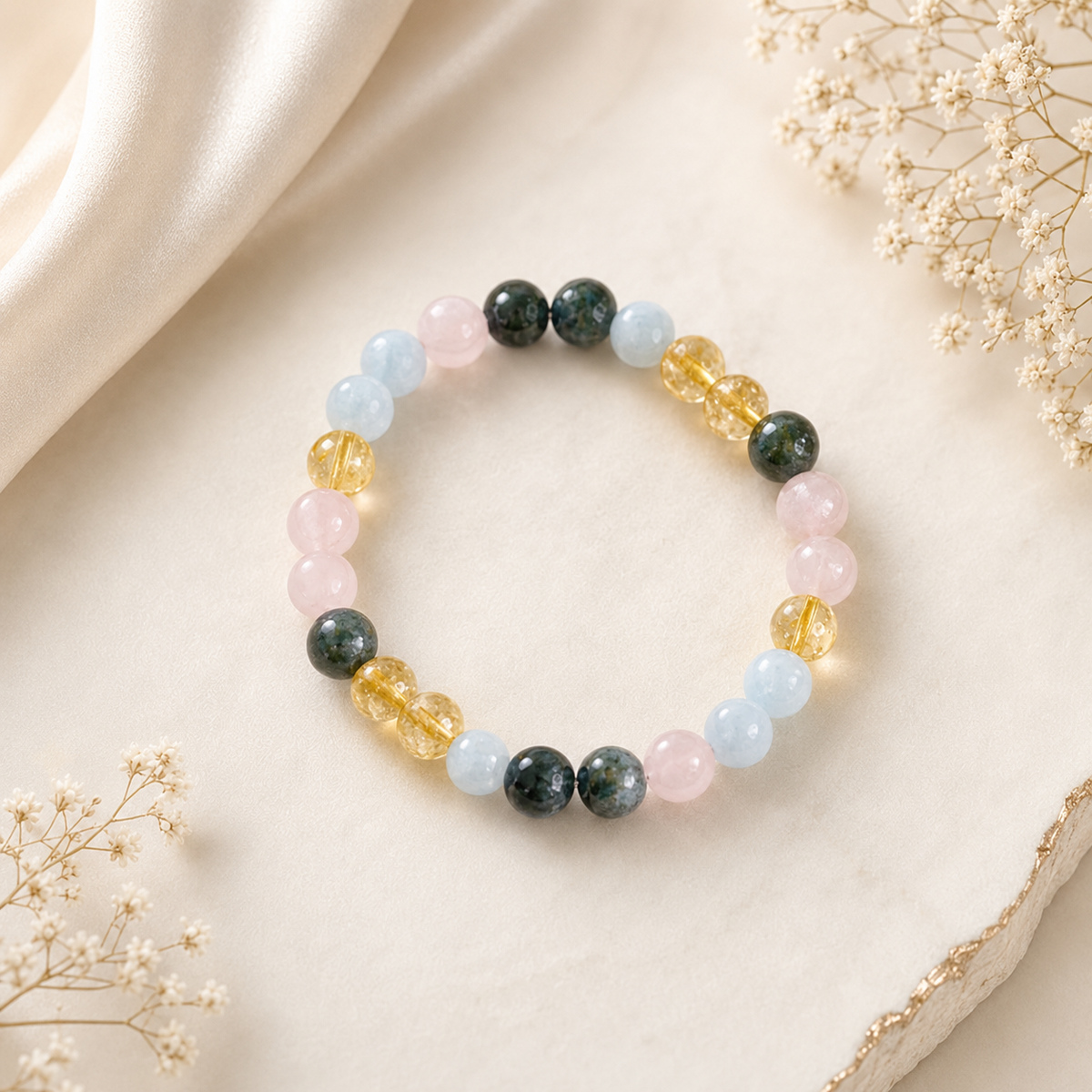 Taurus Natural Multi Stone Bracelet