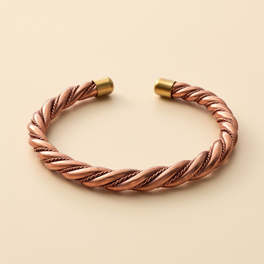 Thin Twist Copper Bracelet