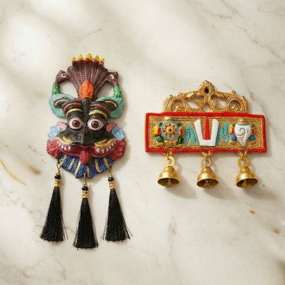 Tirupati Balaji Door Hanging with Narsingh Kirtimukh – Home Entrance Vastu Decor