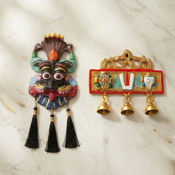 Tirupati Balaji Door Hanging with Narsingh Kirtimukh – Home Entrance Vastu Decor - 1