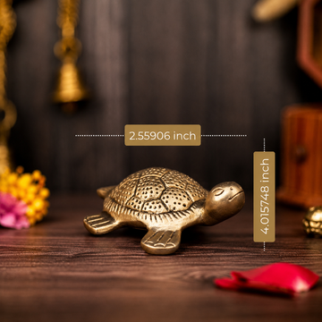 Brass Tortoise – Small (Vastu/Feng Shui) - 3