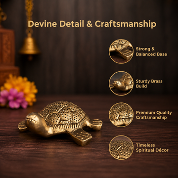 Brass Tortoise – Small (Vastu/Feng Shui) - 4