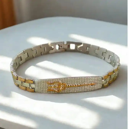 Shiva’s Trident 24K Gold Dual-Tone Power Bracelet