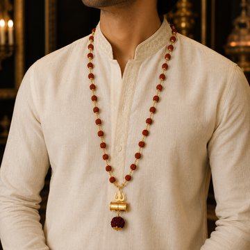 Mahadev Rudraksha Trishul Pendant - 3