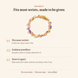 Tulip Flower Bracelet (Pink and Purple), size and fit