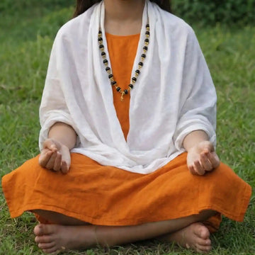 Tulsi Black Golden Cap Mala Jaap Mala for Pooja - 2