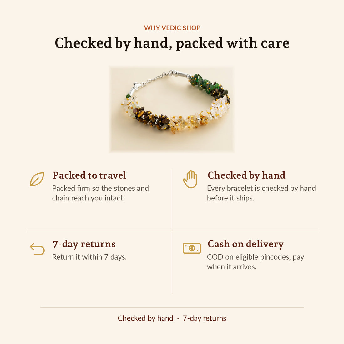 Women Dhan Yog Stone Bracelet, why Vedic Shop