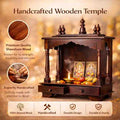 Wood Home Temple | Handcrafted Wooden Pooja Mandir | Brown