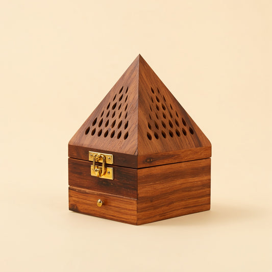 Wooden Incense Holder: Incense Stick and Cone Burner